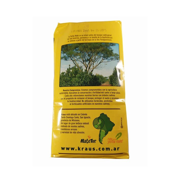 YERBA MATÉ KRAUS (argent.) - BIO 500g