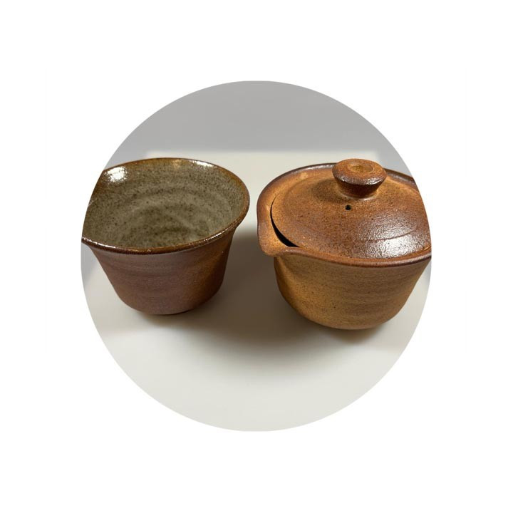 SHIBORIDASHI set - dřevem pálený